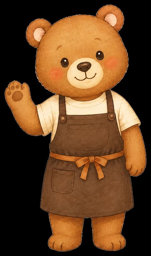 Boba Bear waving hello